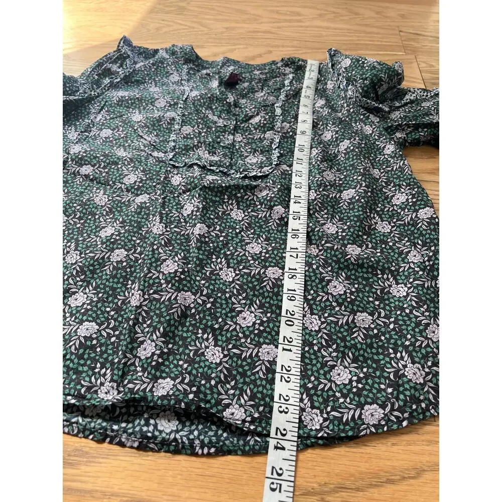 J.Crew Liberty Fabric Ruffle Blouse Mixed Franklyn Floral
